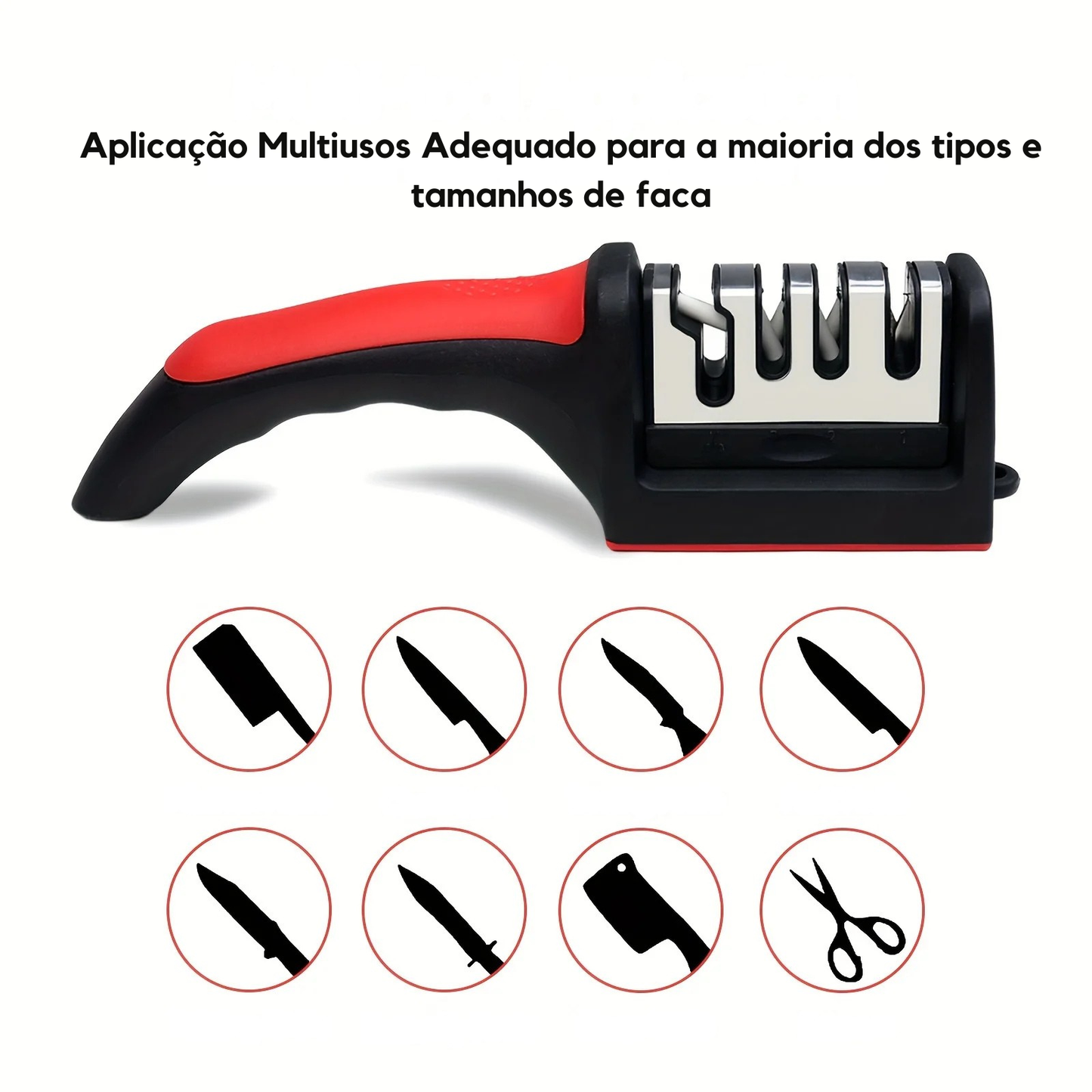 Afiador de facas de 4 Segmentos
