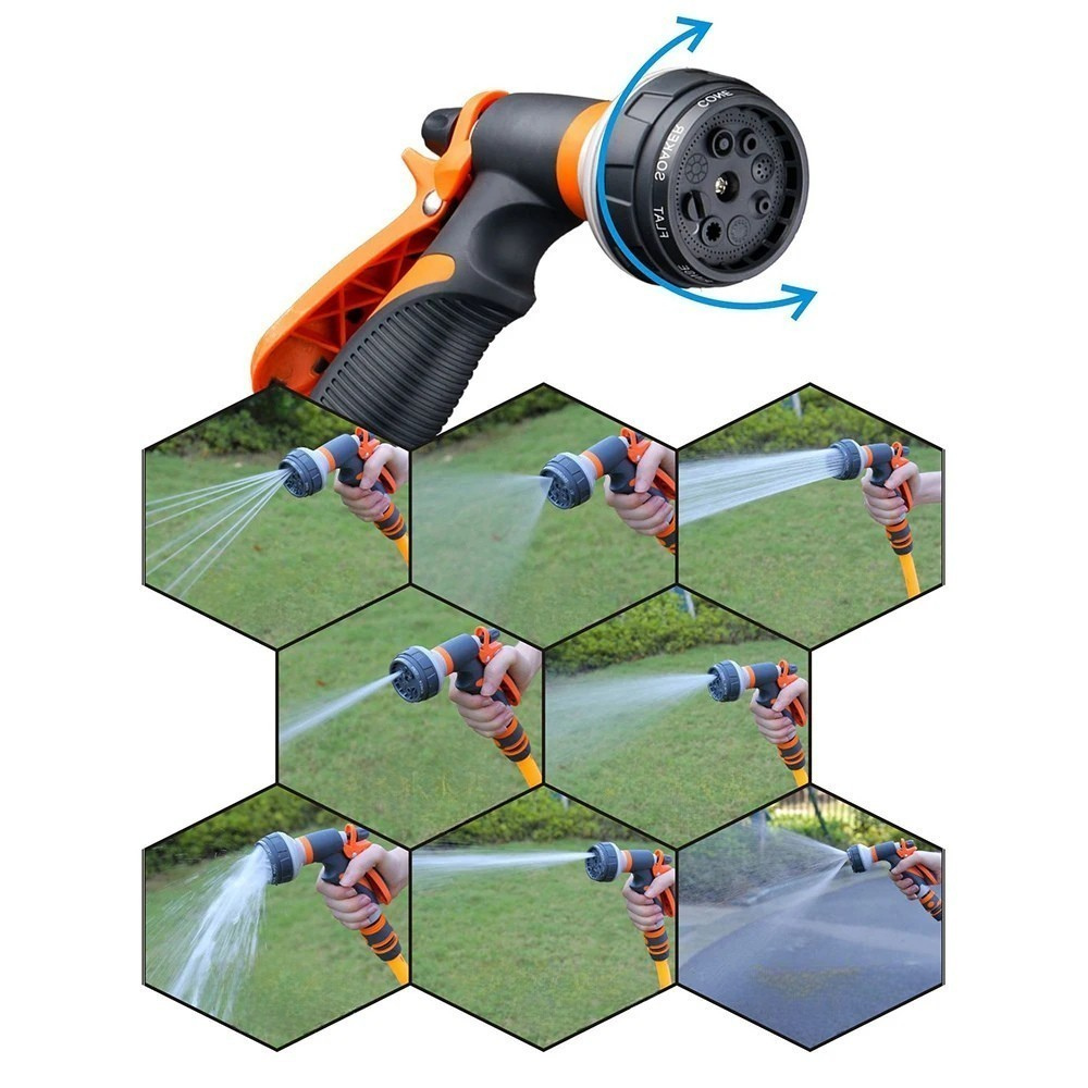 Pistola de Rega Ajustável com 8 Modos