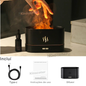 Difusor de Aromas USB com Efeito Chama RGB