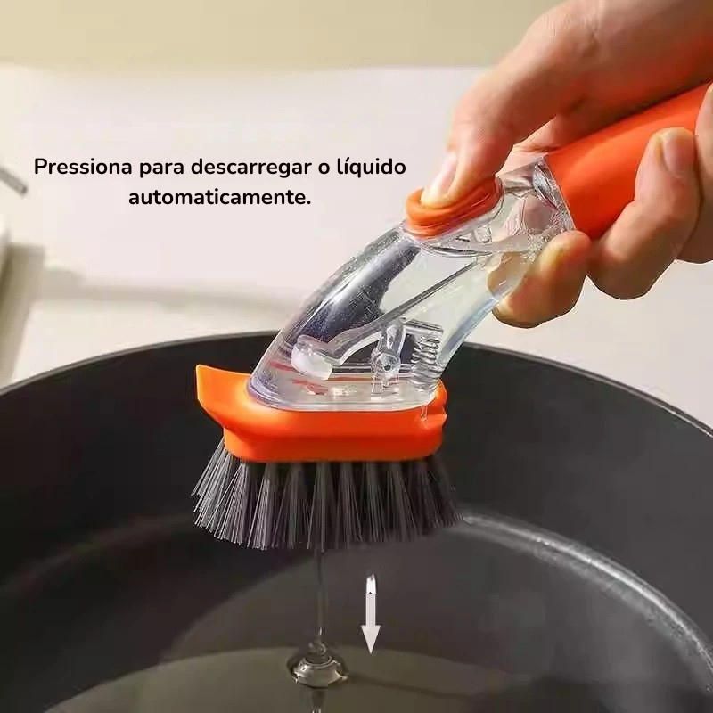 Escova de Limpeza com Depósito Recarregável