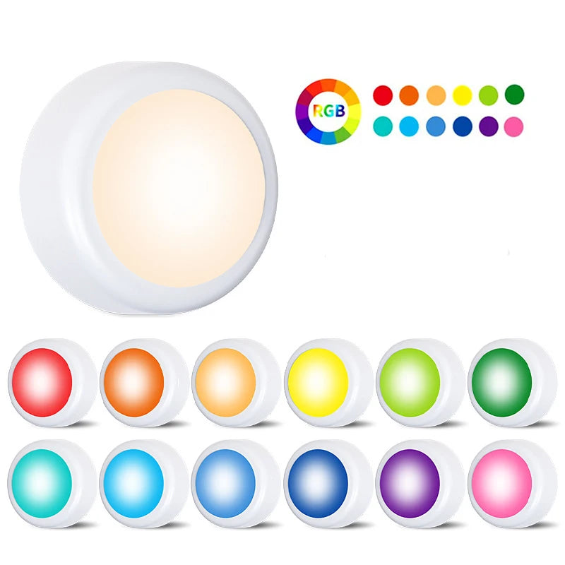 Luzes LED RGB sem Fios para Armários e Móveis