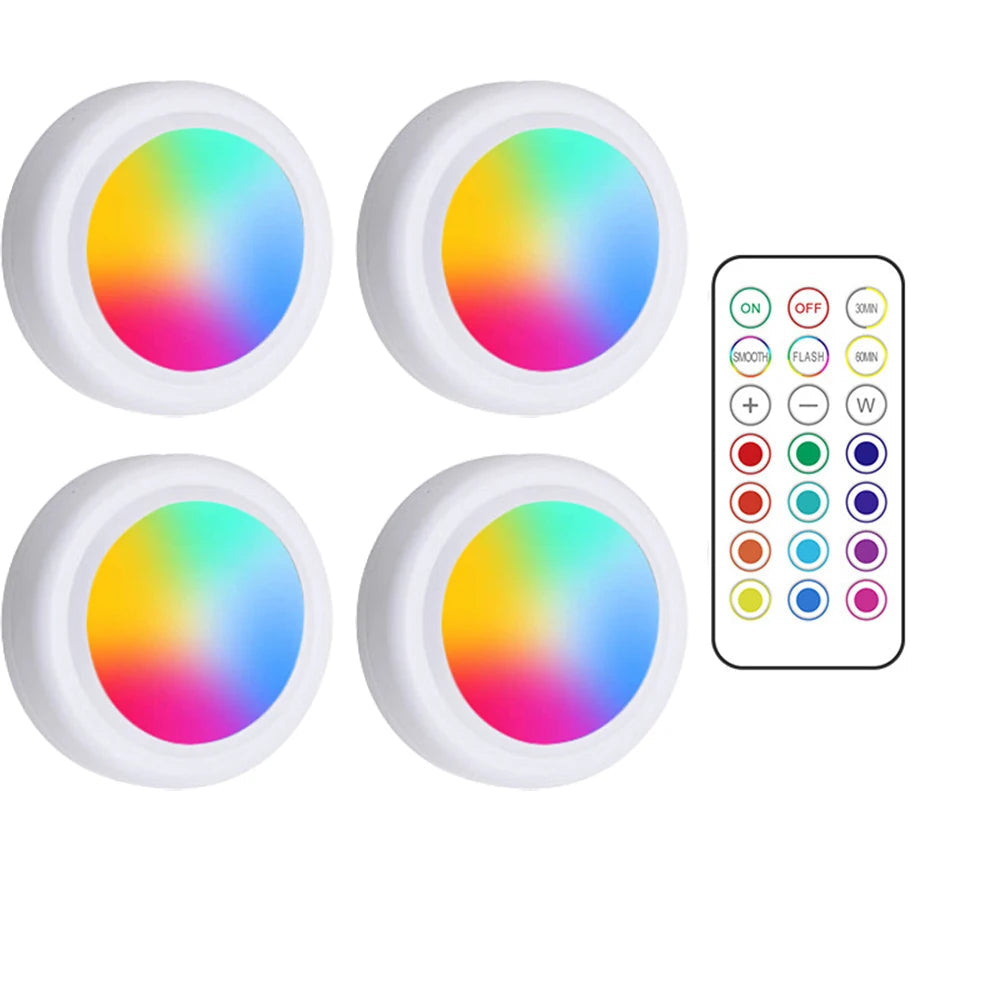 Luzes LED RGB sem Fios para Armários e Móveis