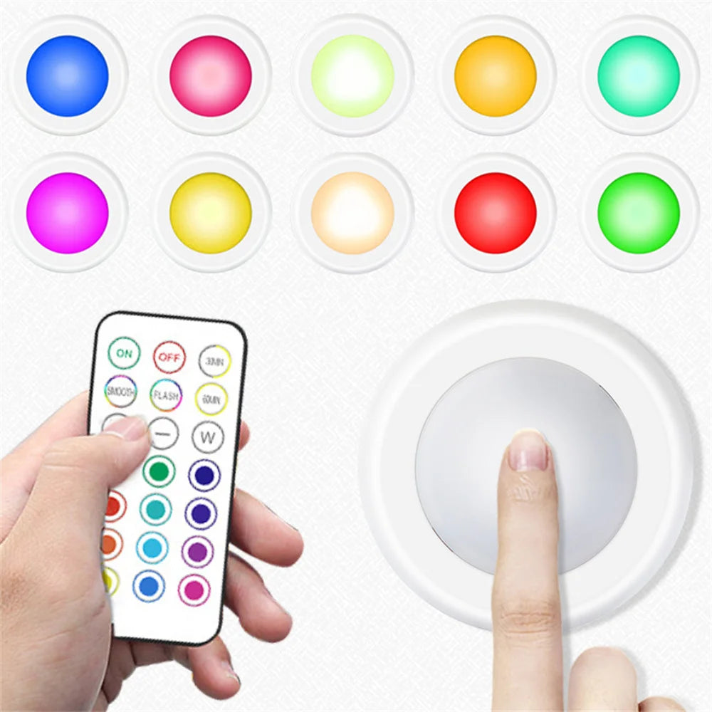 Luzes LED RGB sem Fios para Armários e Móveis