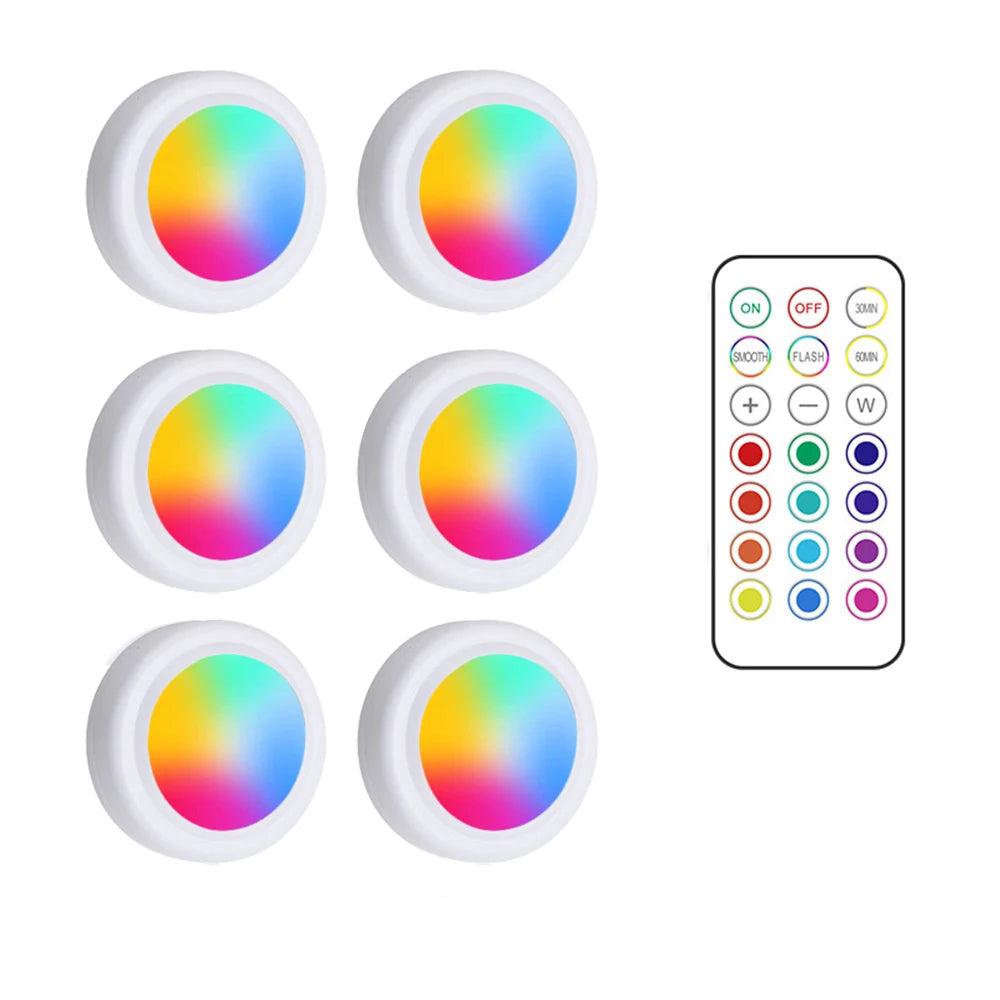 Luzes LED RGB sem Fios para Armários e Móveis