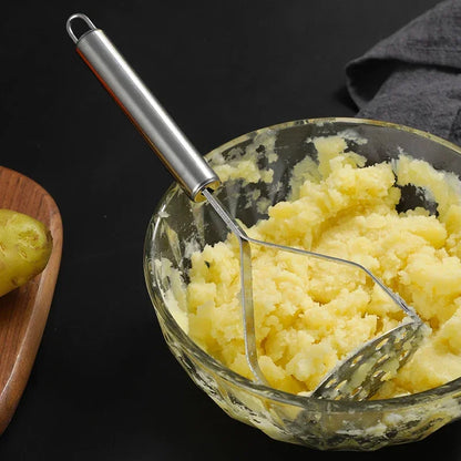 Esmagador Manual de Batatas e Legumes em Aço Inoxidável