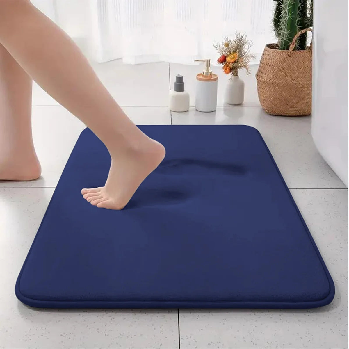 Tapete de Casa de Banho Absorvente Antiderrapante