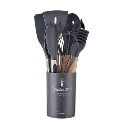 Conjunto de Utensílios de Cozinha em Silicone AJOYOUS